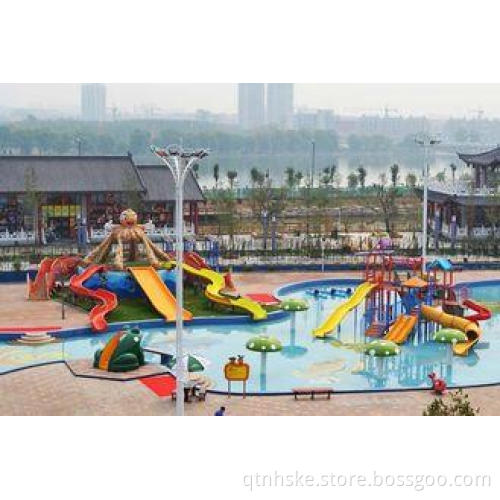 Fiberglass Aqua Park Equipment for Kids Pool With Water Pum